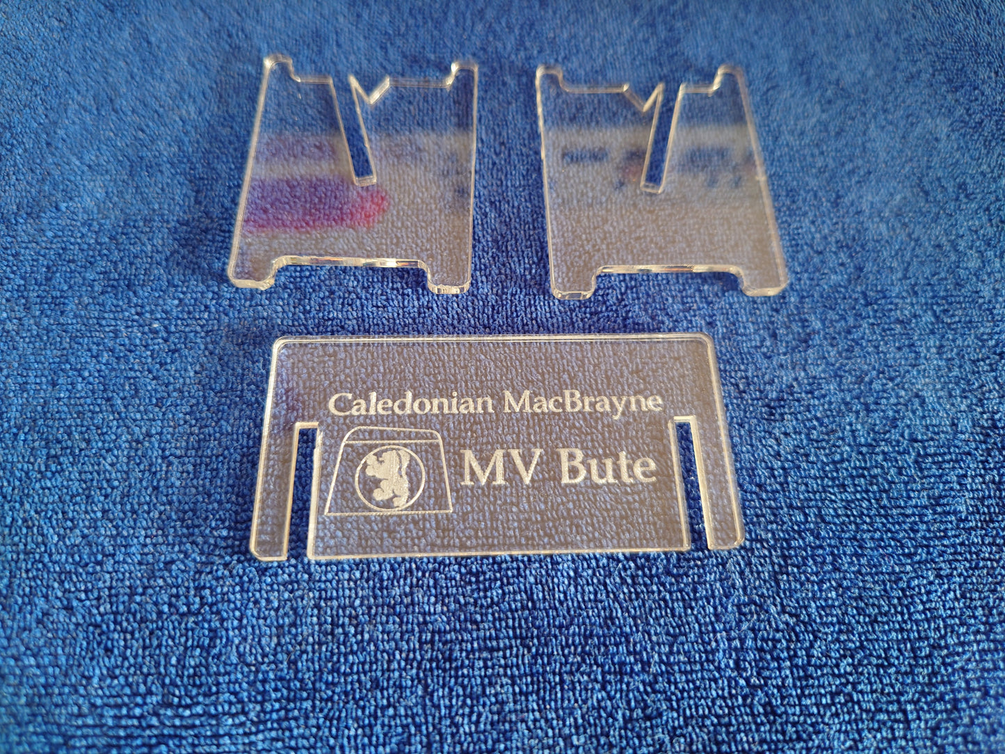 Laser Cut Acrylic Stand for MV Bute Calmac Ferry 1:500 scale ship/boat