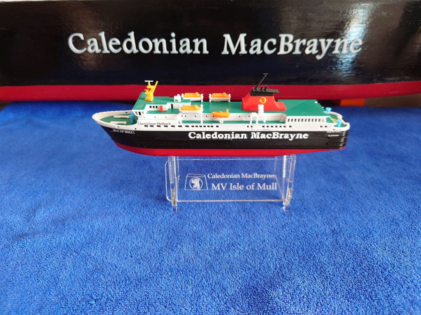 Laser Cut Acrylic Stand for MV Isle of Mull Calmac Ferry 1:500 scale ship/boat
