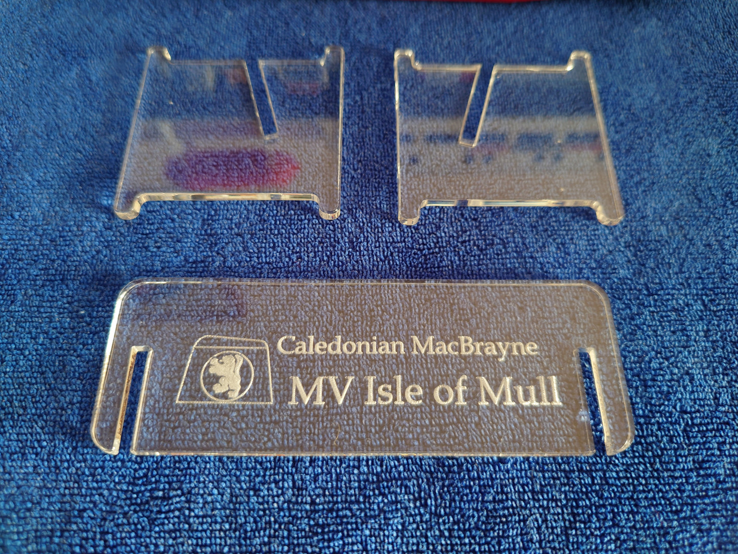 Laser Cut Acrylic Stand for MV Isle of Mull Calmac Ferry 1:500 scale ship/boat