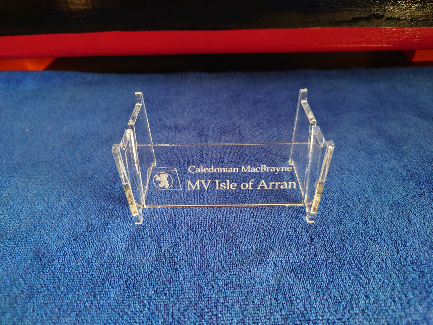 Laser Cut Acrylic Stand for MV Isle of Arran Calmac Ferry 1:500 scale ship/boat