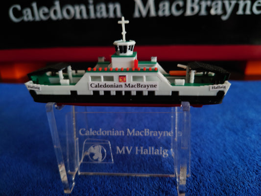 MV Hallaig Calmac 3d Printed Model Ferry 1:500 Scale and Laser cut stand