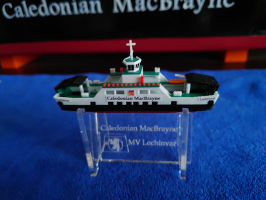 MV Lochinvar Calmac 3d Printed Model Ferry and Laser cut stand