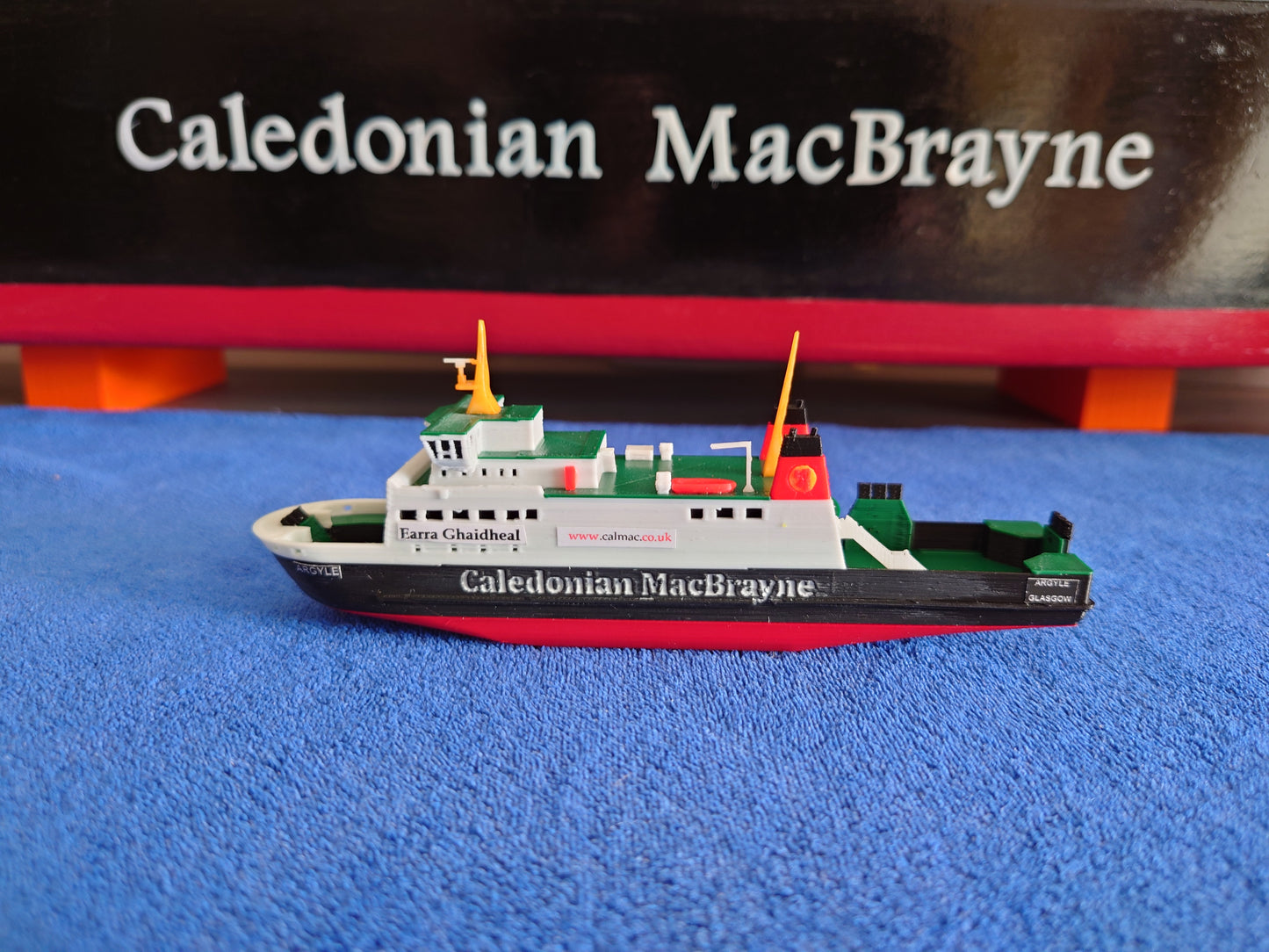 3d printed model of MV Argyle