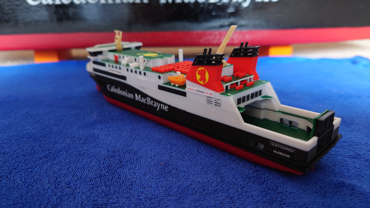 MV Glen Sannox 3d Printed Calmac Model Ferry 1:500 scale ship/boat