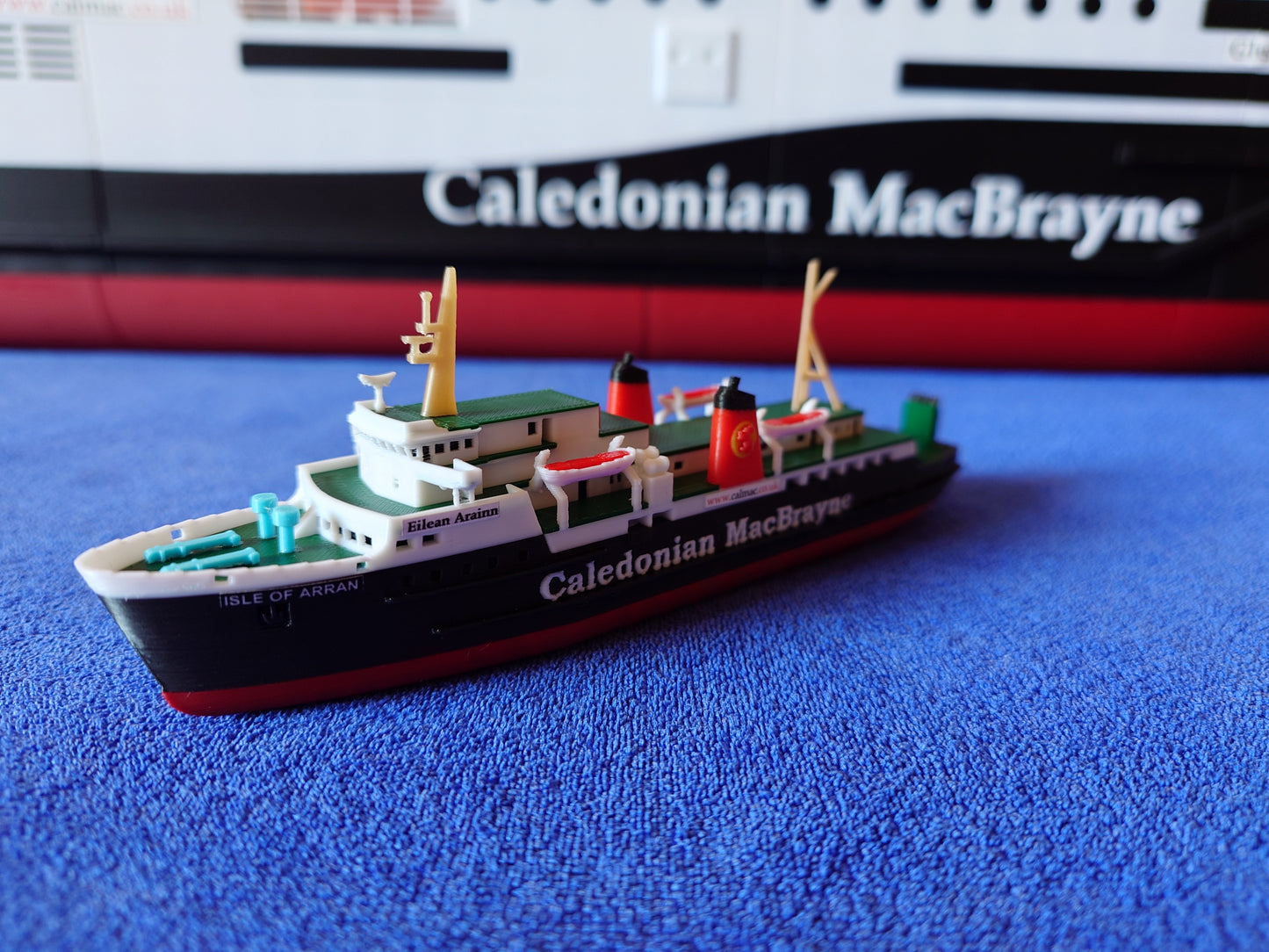MV Isle of Arran 3d Printed Calmac Model Ferry 1:500 scale ship/boat