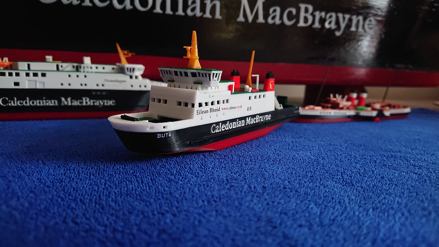 MV Bute 3d Printed Calmac Model Ferry 1:500 scale ship/boat