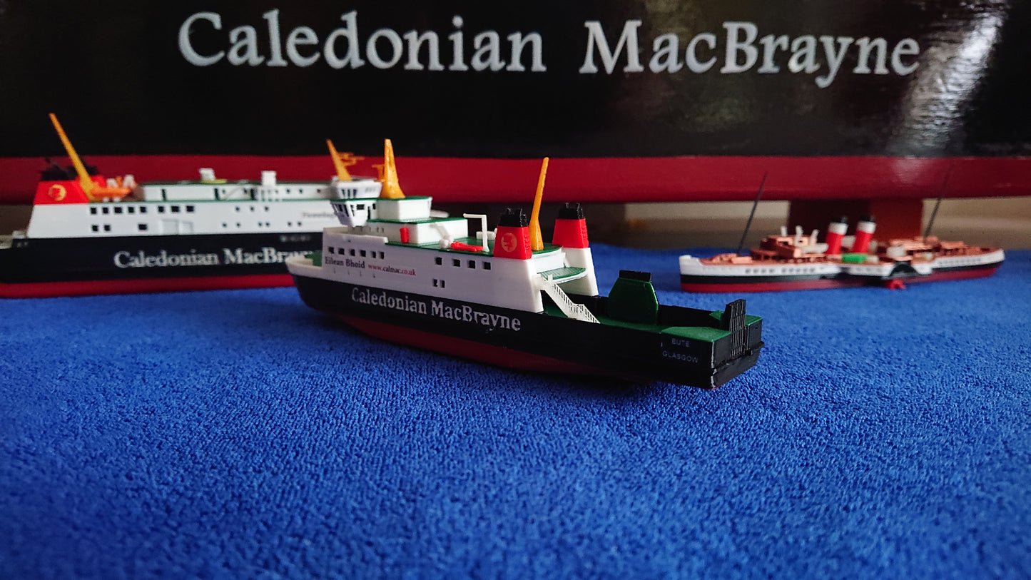 MV Bute 3d Printed Calmac Model Ferry 1:500 scale ship/boat