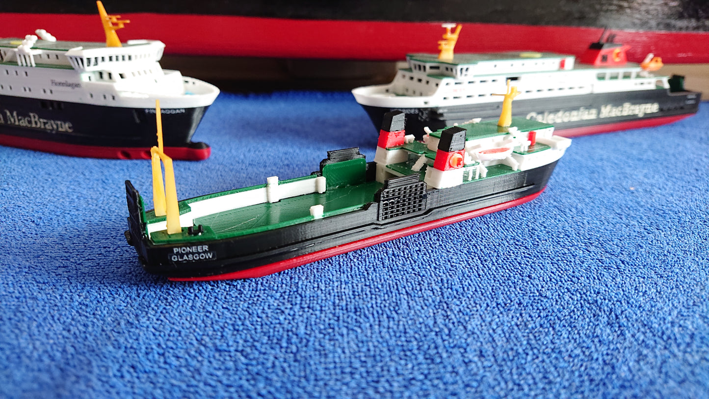 MV Pioneer 3d Printed Calmac Model Ferry 1:500 scale ship/boat