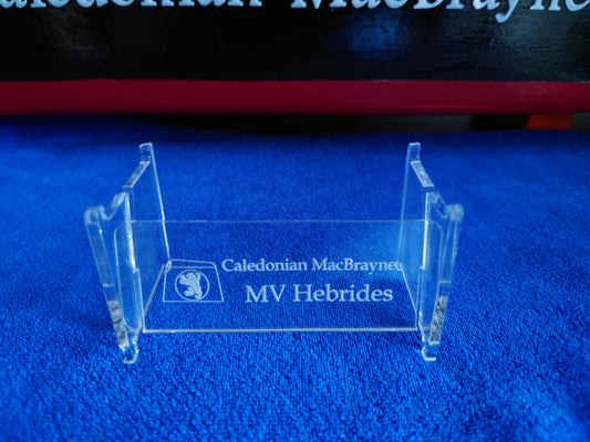 Laser Cut Acrylic Stand for MV Hebrides Calmac Ferry 1:500 scale ship/boat