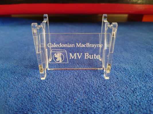 Laser Cut Acrylic Stand for MV Bute Calmac Ferry 1:500 scale ship/boat