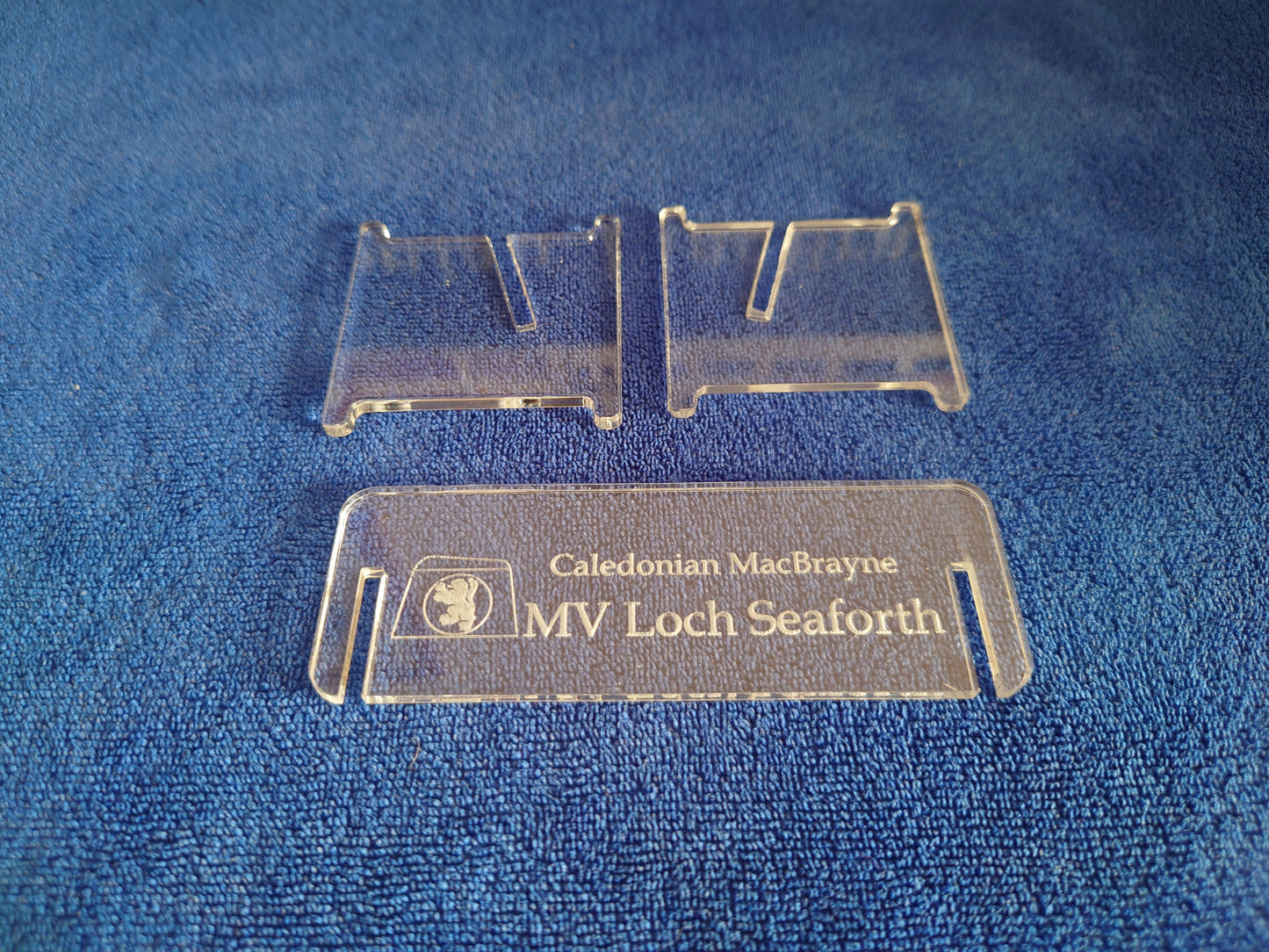 Laser Cut Acrylic Stand for MV Loch Seaforth Calmac Ferry 1:500 scale ship/boat