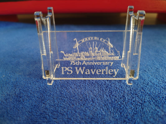 Laser Cut Acrylic Stand for Paddle Steamer Waverley 1:500 scale ship/boat