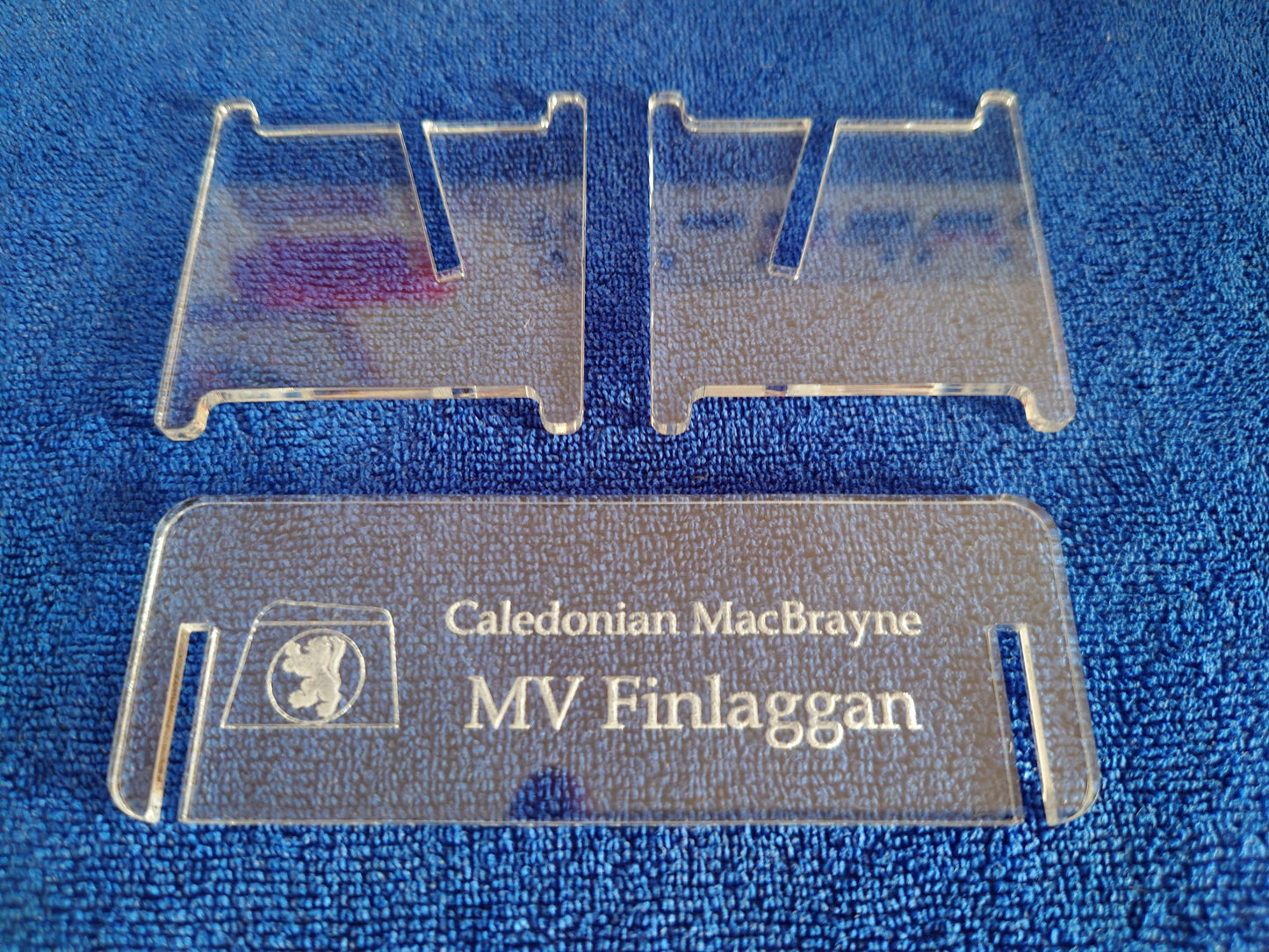 Laser Cut Acrylic Stand for MV Finlaggan Calmac Ferry 1:500 scale ship/boat