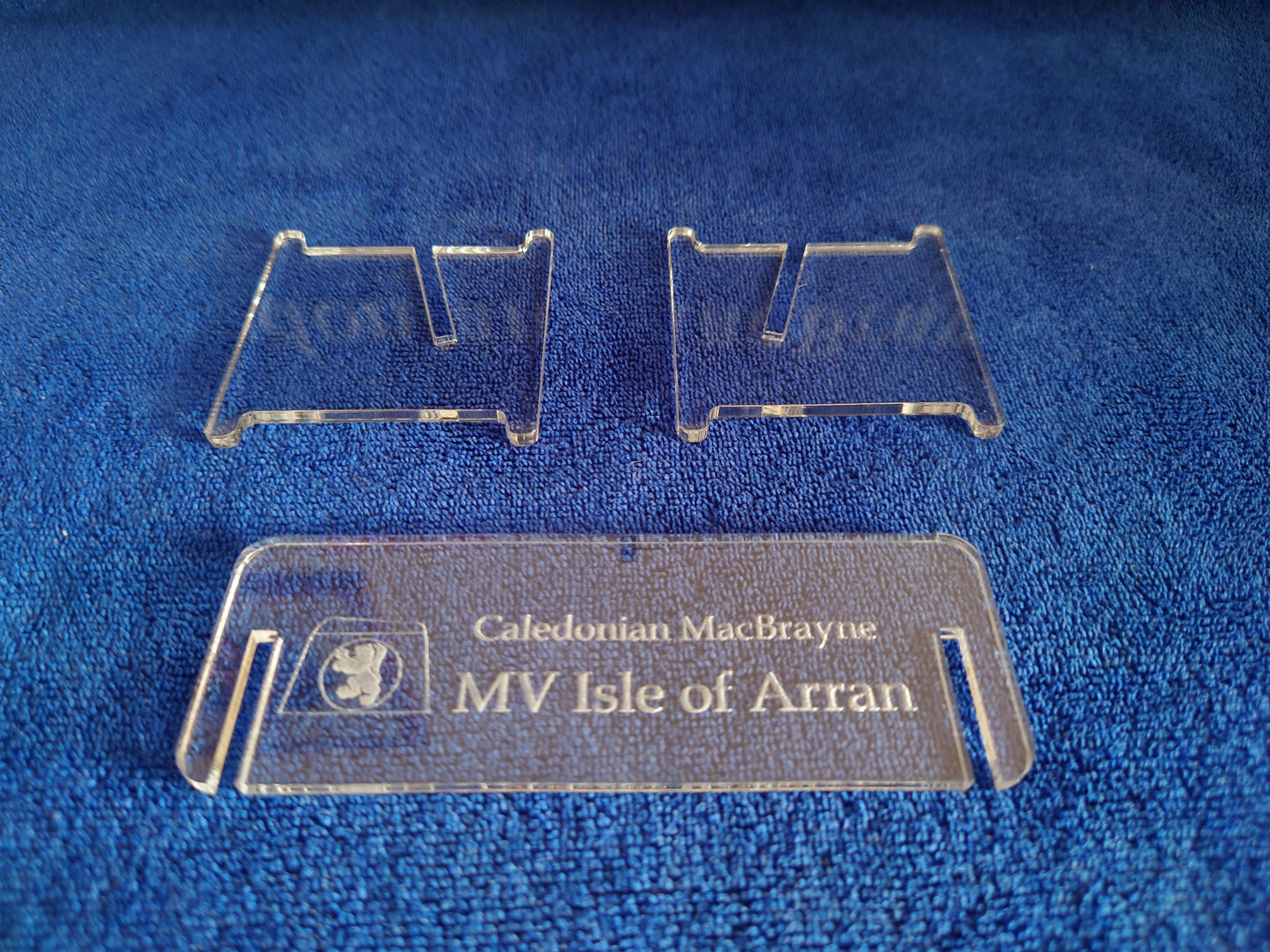 Laser Cut Acrylic Stand for MV Isle of Arran Calmac Ferry 1:500 scale ship/boat