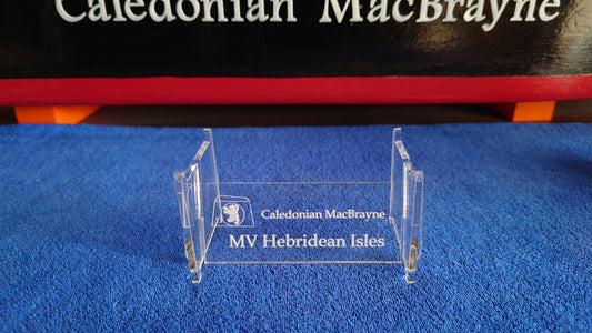 Laser Cut Acrylic Stand for MV Hebridean Isles Calmac Ferry 1:500 scale ship/boat