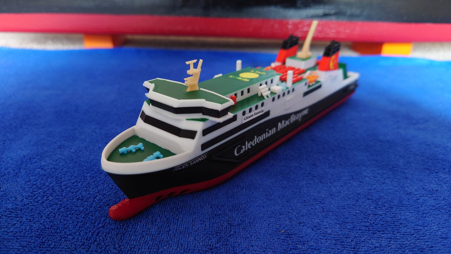 MV Glen Sannox  3d Printed Calmac Model Ferry 1:500 scale ship/boat