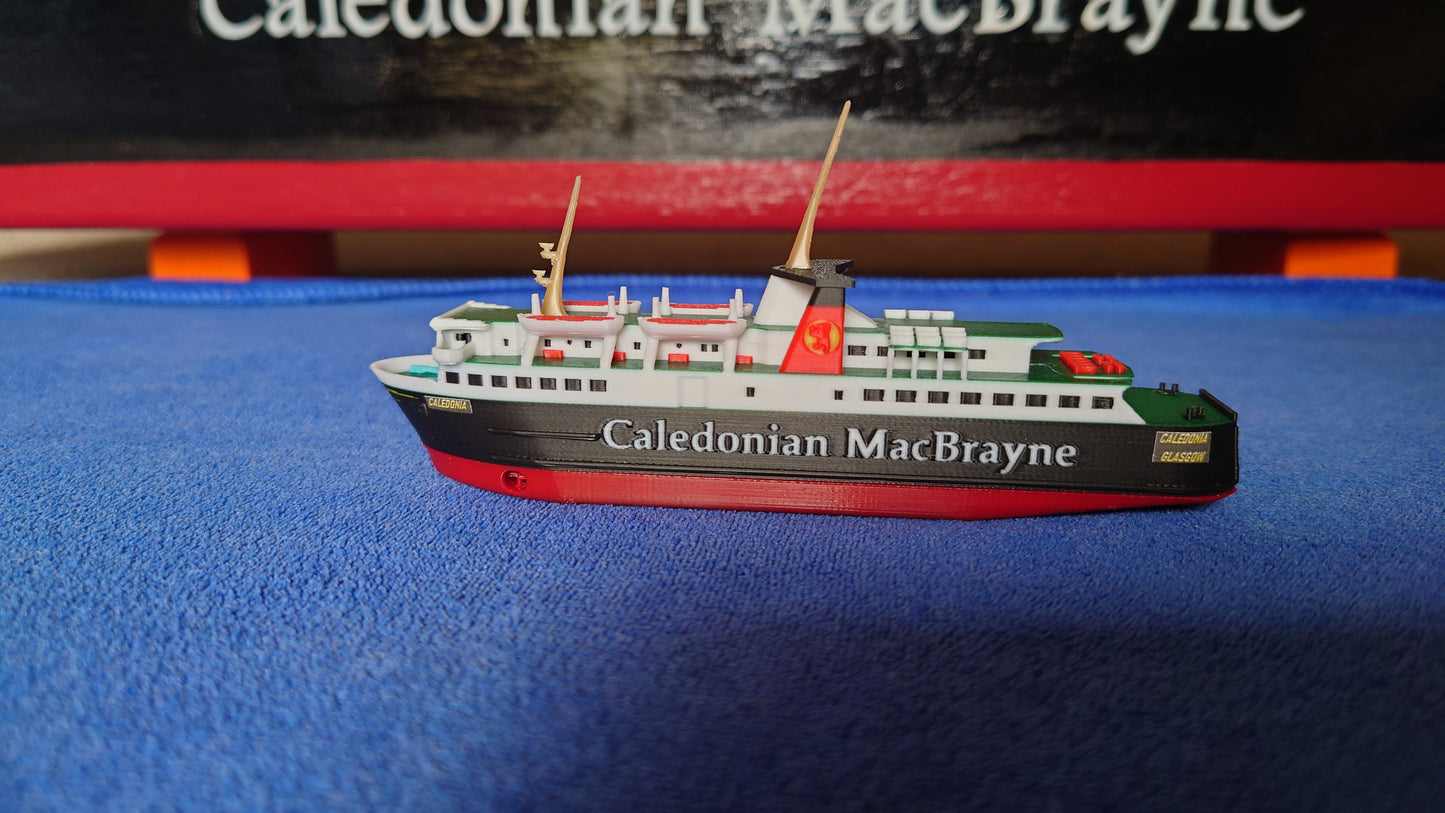 MV Caledonia 3d Printed Calmac Model Ferry 1:500 scale ship/boat