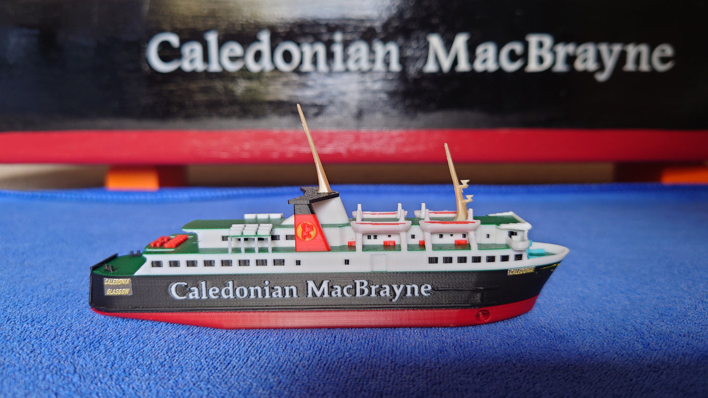 MV Caledonia 3d Printed Calmac Model Ferry 1:500 scale ship/boat