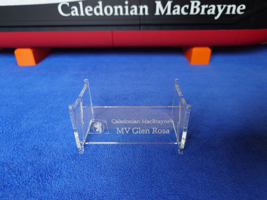 Laser Cut Acrylic Stand for MV Glen Rosa Calmac Ferry 1:500 scale ship/boat