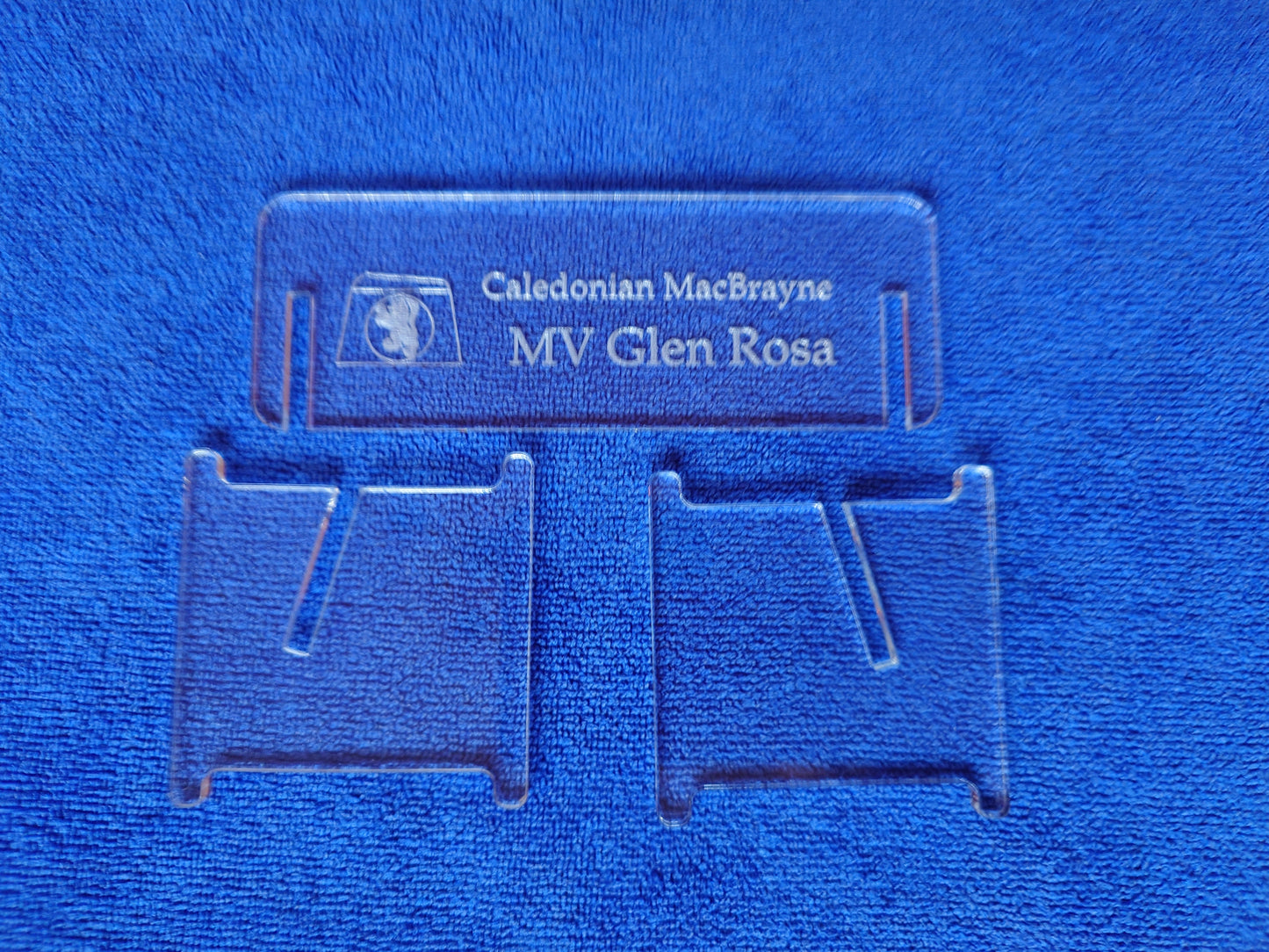 Laser Cut Acrylic Stand for MV Glen Rosa Calmac Ferry 1:500 scale ship/boat