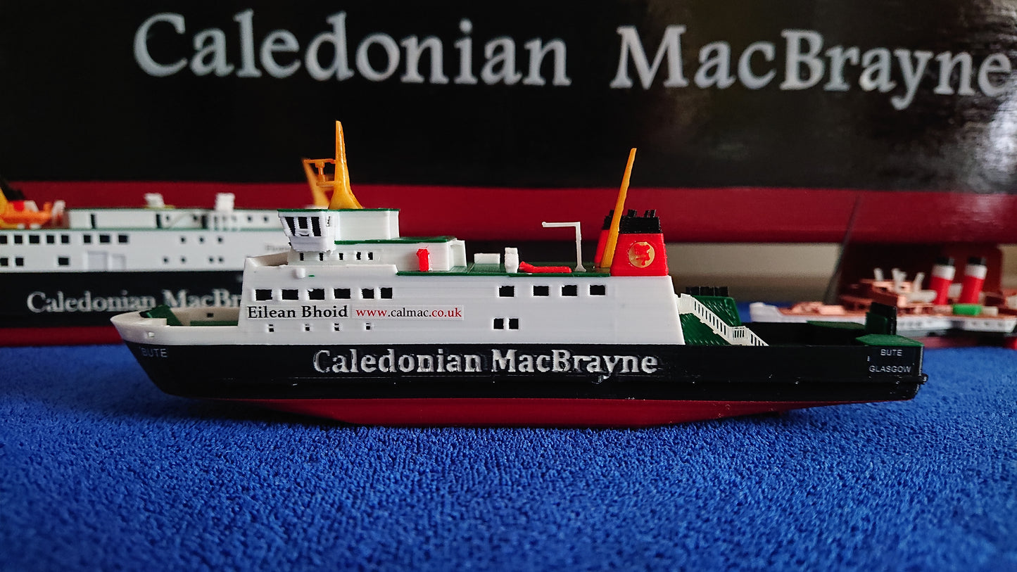MV Bute 3d Printed Calmac Model Ferry 1:500 scale ship/boat