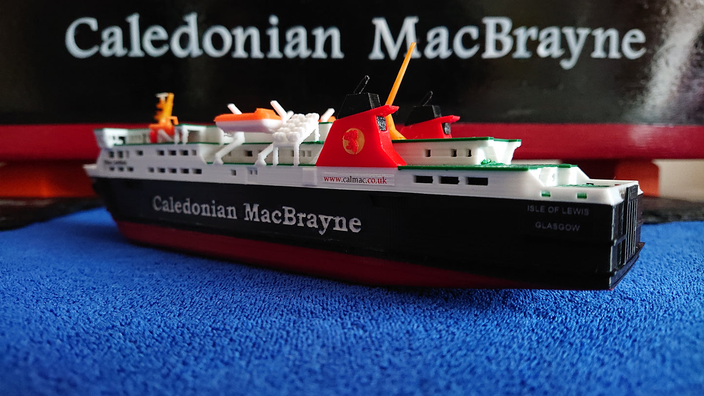 MV Isle of Lewis 3d Printed Calmac Model Ferry 1:500 scale ship/boat
